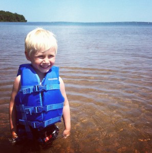 Swimming in Lake Superior at Bayfield, Wisconsin